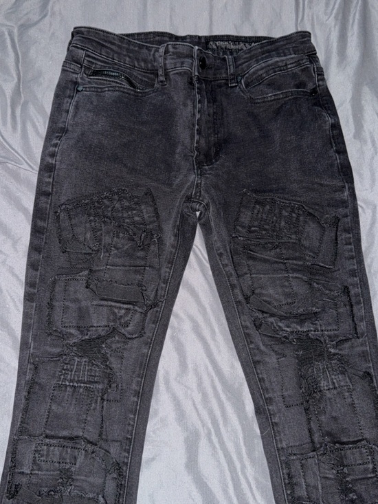 Rockstar Original Other - Slim Fit Black Patchwork Skinny Jeans - Men's